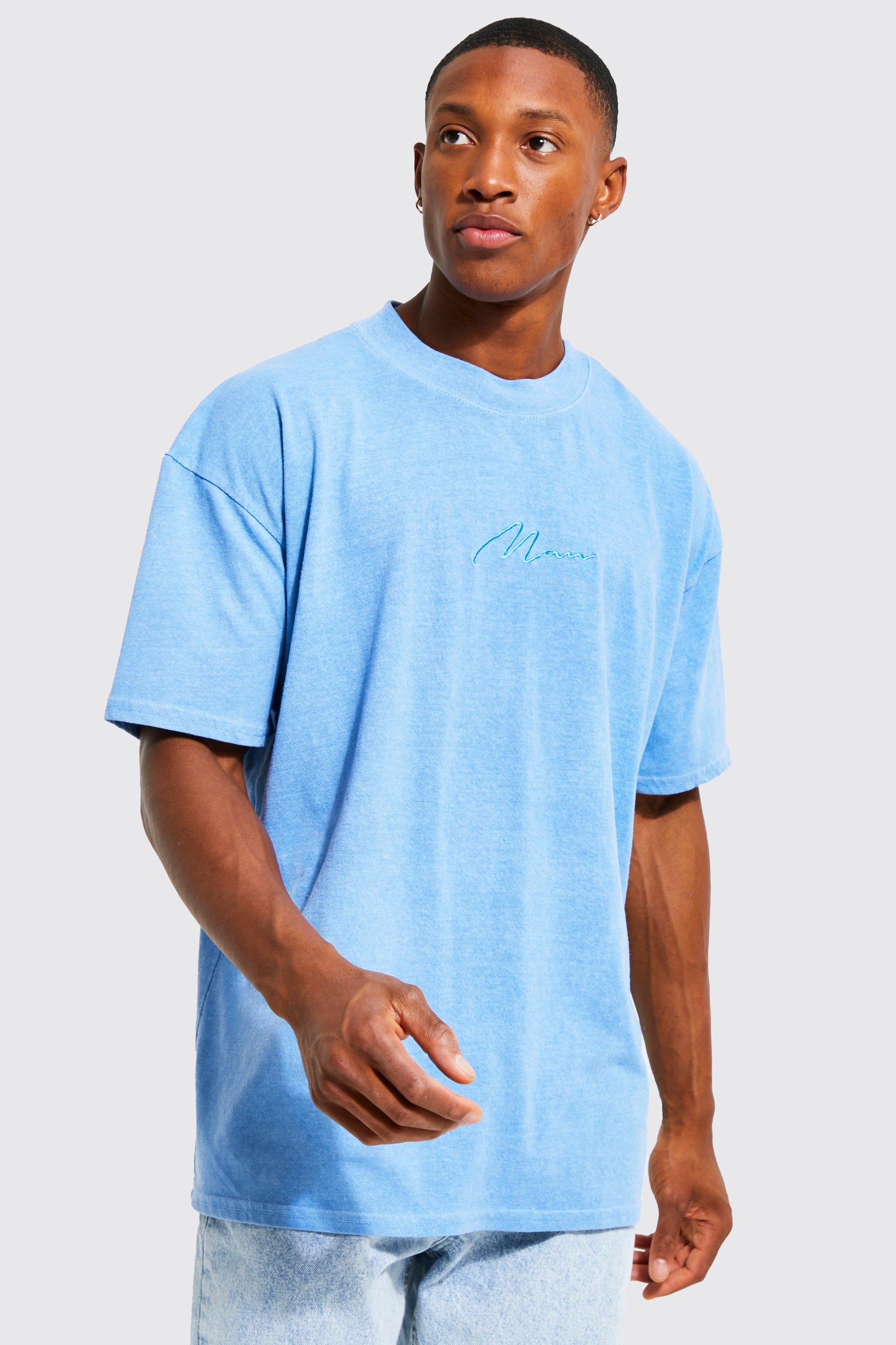 Oversized Overdye Man Signature T-shirt | boohooMAN USA